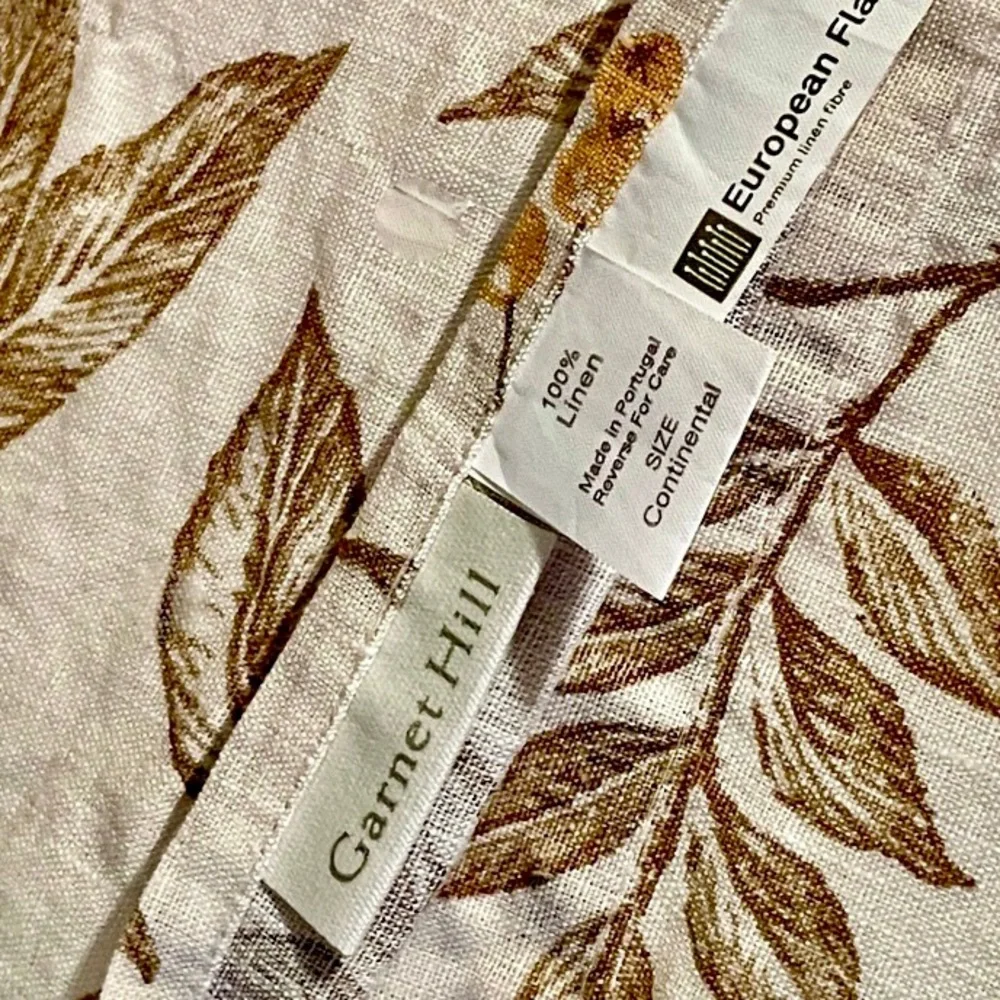Garnet Hill | Linen Continental Pillow Cover in Autumn Floral ♥ NWOT